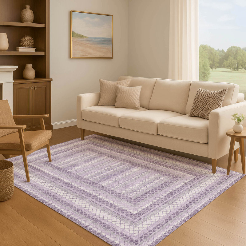 Premium Machine Washable Bissen Geometric Rug, Rectangle 10' x 14'