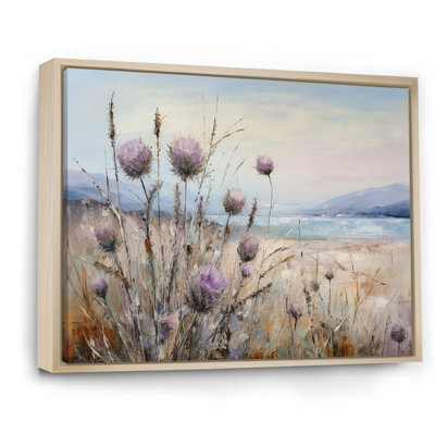 «Purple Thistle Field Farmhouse Charm I», reproduction sur toile