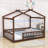 Vonie Wood Daybed with Roof and Slats-656567934-656634593