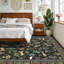 Tapis à motif floral lavable pour animaux 6 x 9 fermier antidérapant pour le salon, tapis à poils courts ne perdant pas de poils, tapis intérieur pliable mince et doux pour la salle à manger de la chambre à coucher, salle de jeux, noir-1707989848-1711026855