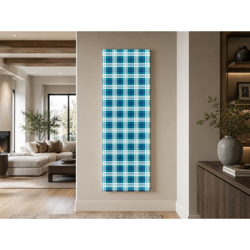 Bleu sarcelle et bleu marine écossais - Équipes nationales de basketball sur toile, H 48 po x l 16 po