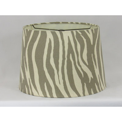 Abat-jour tambour en coton 9 po Zebra