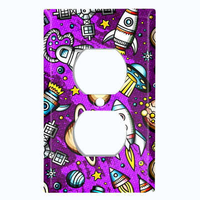 Plaque murale murale Rocket Ship Space Astronaut