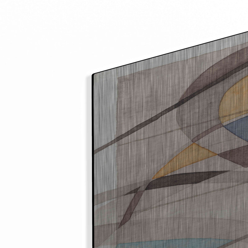 Art mural en métal Orren Ellis «Ovals & Lines I» par Nikki Galapon, H 36 po x l 24 po