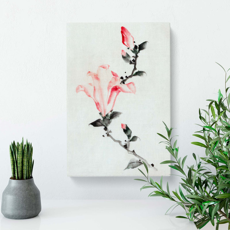 Large Pink Blossom by Katsushika Hokusai - Wrapped Canvas, 60cm H x 40cm W x 3cm D