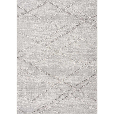 Voluntown Geometric Outdoor Gray Area Rug