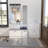 Modern style coat rack with 5 hooks and mirror-645468221