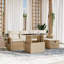 Ensemble de canapé de jardin Vidaxl beige