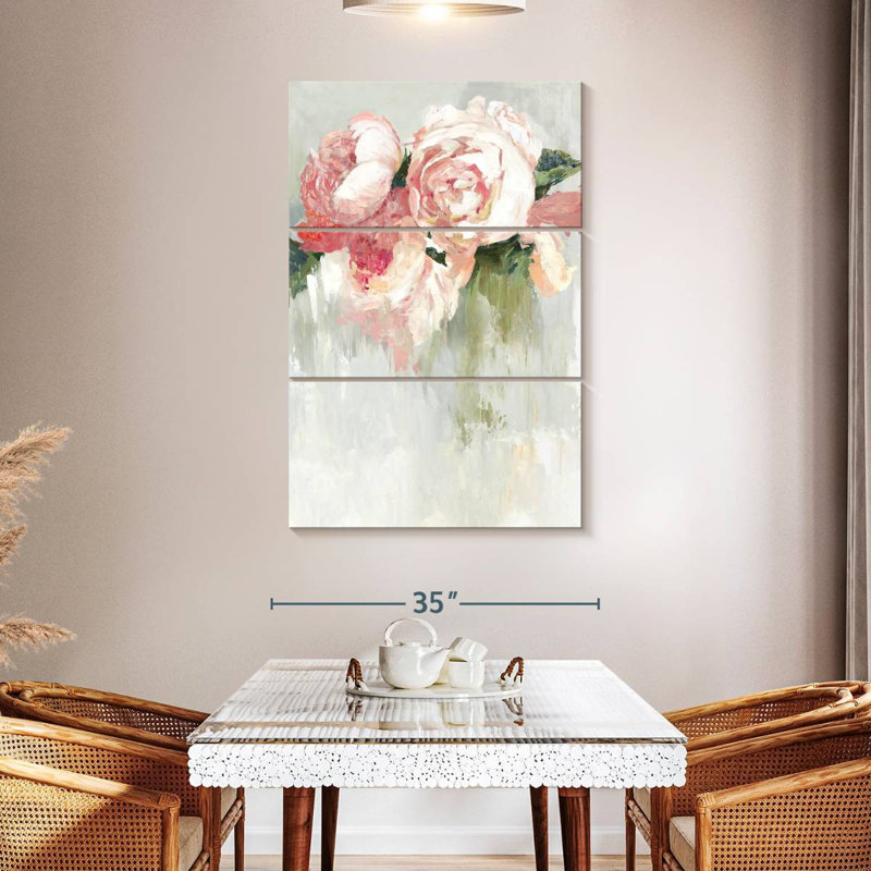 Harnek Rustic Peonies, 50" H x 32" W