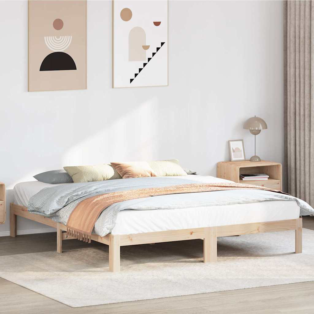 Vidaxl Solid Wood Bed Without Mattress White 80X200 Cm Pine Wood