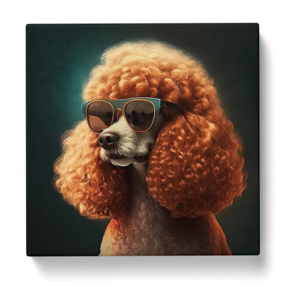 Poodle Retro - No Frame Print