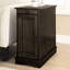 Table d'appoint grise avec design transitionnel, porte-gobelet coulissant, prise de courant intégrée et compartiment de rangement, bois massif pour plus de solidité, poids de 40 lb du produit, armoire de rangement, durabilité, 27 po