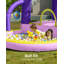 Jeu gonflable avec glissade Outfunny, grand château gonflable pour enfants de 3 à 8 ans avec fosse à balles, extérieur et intérieur, zone de rebond intérieure 8 pi x 8 pi, capacité 400 lb - mauve