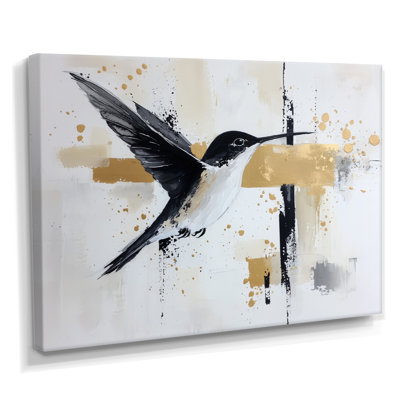 Aquarelle abstraite colibris, vol I - impression murale de colibri