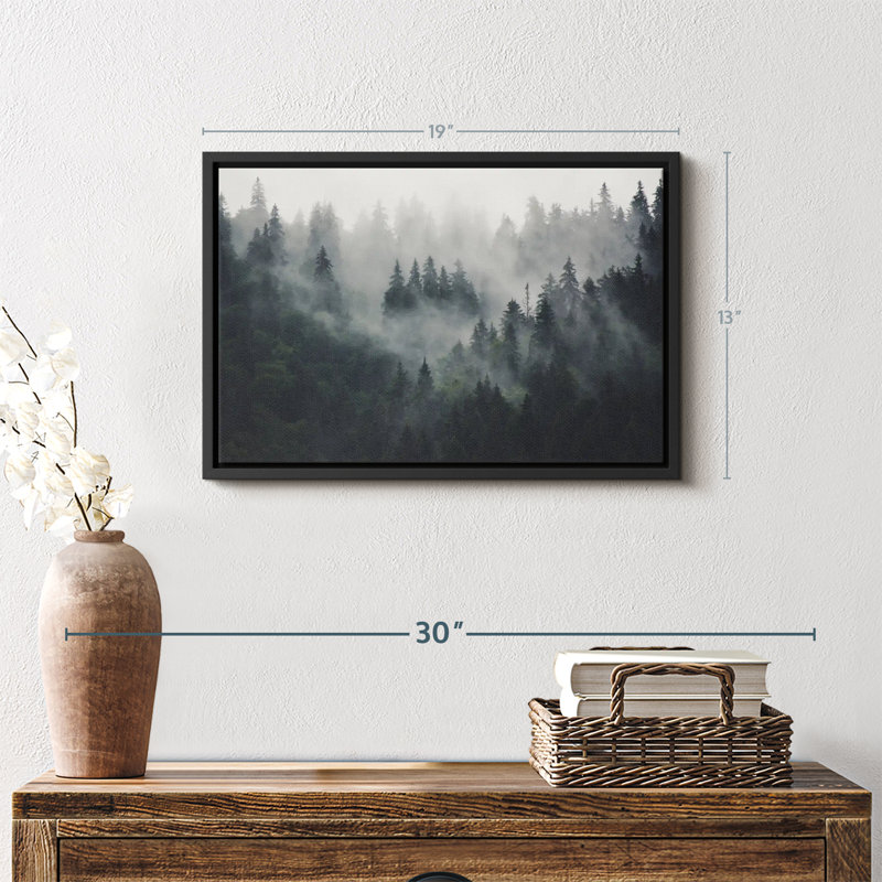" Misty Forest Mountain ", 19" H x 13" W