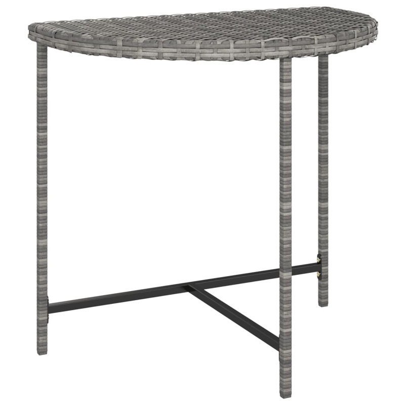 Table basse d'extérieur en rotin, Gris