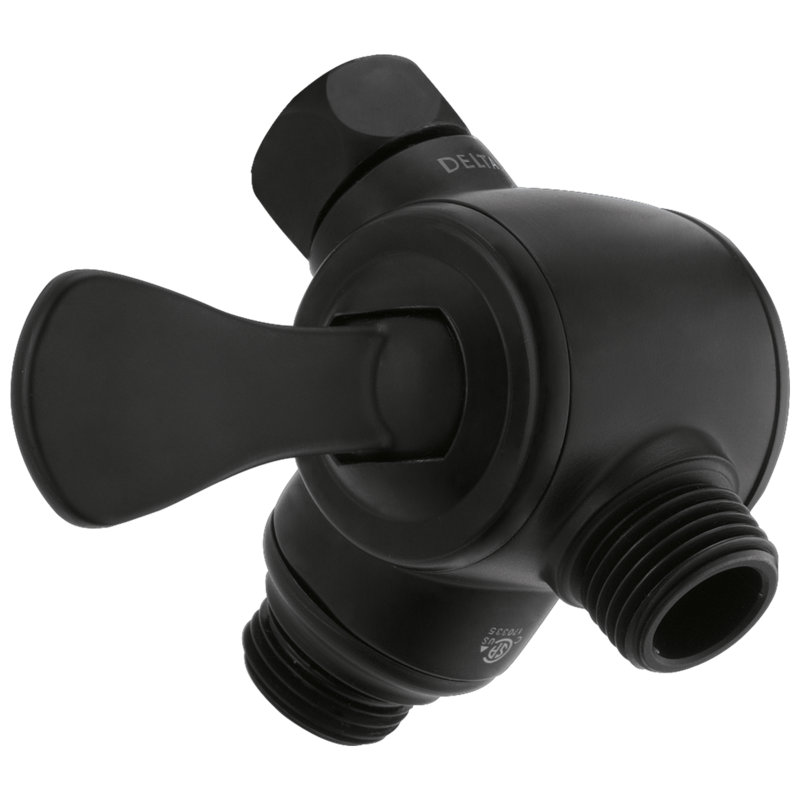 Inverseur de bras de douche à 3 voies pour douche à main, Noir mat