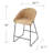 Kyle Counter Stool with Metal Frame