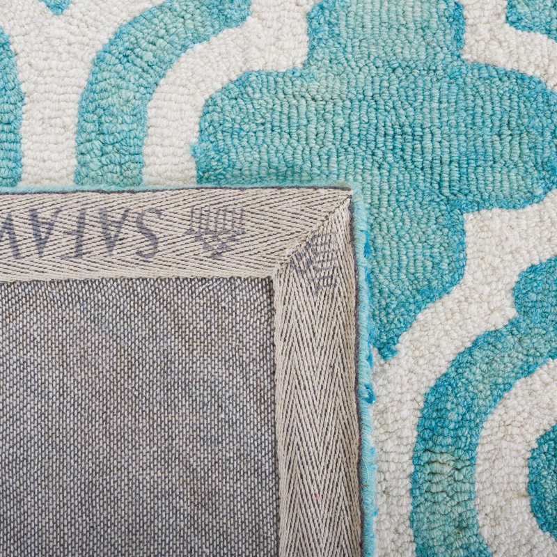 Adelei Hand Tufted Wool Geometric Rug, Runner 2'3" x 8'