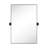 Rectangluar 30" H x 20" W Pivot Bathroom Vanity Mirror Metal Framed Black Tilting Wall Mirror with Sqaure Pivot Hardware
