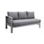 Canapé modulaire en aluminium 4 pièces avec coussins et table basse Context gris foncé Context-70005322-70005323