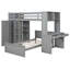Lit mezzanine peu encombrant avec bureau intégré et lit simple-948189731-948637202