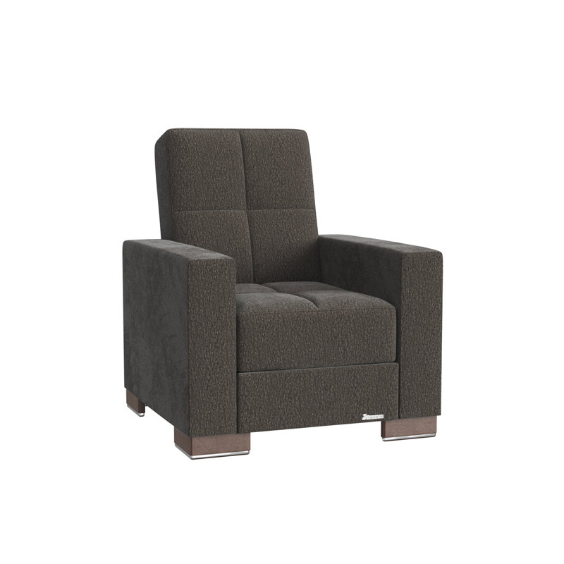 Fauteuil convertible 3-en-1 Annalice Armada, Gris chenille