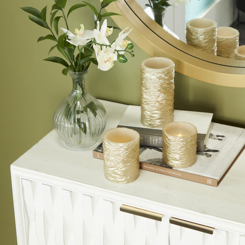 Unscented Flameless Candle, Gold