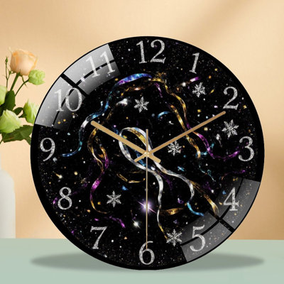 Horloge murale en verre 12 po