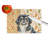 Black and Tan Pekingese Heirloom Fall Glass Cutting Board