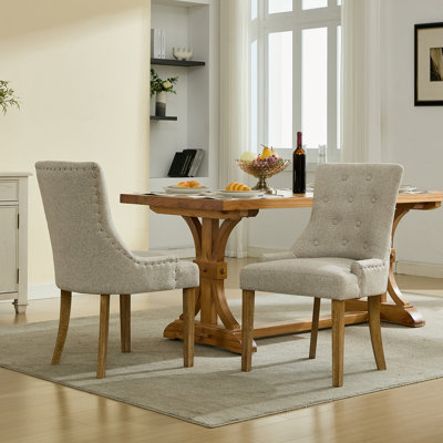 Button-Tufted Upholstered Dining Chair & Side Chair(Set Of 2) by Lark Manor