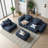 Boneless 184" Oversized Modular Sectional Sofa, 4-Seat Sparkling Chenille Couch with 6 Pillows & No Assembly Required-1525038320