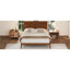 Lit plateforme moderne en bois de bambou de taille moyenne de 12 pouces avec support à lattes en bois, aucun sommier requis, assemblage facile-87875314