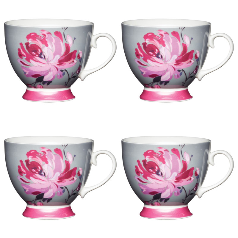 Flower Bone China Mug, 4