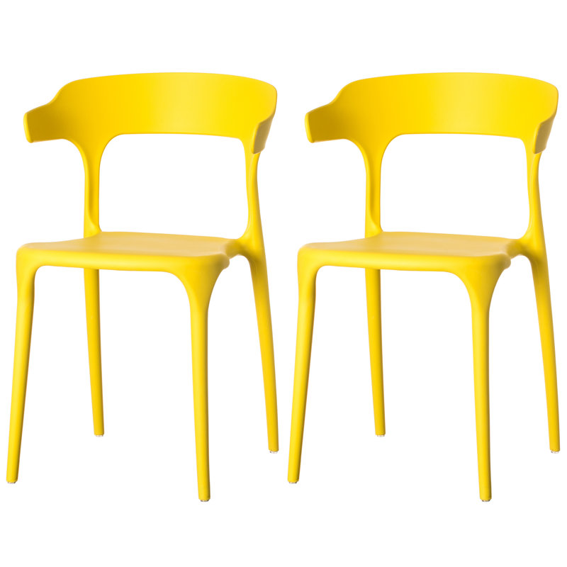 17.75'' H Stacking Side Chair, Yellow