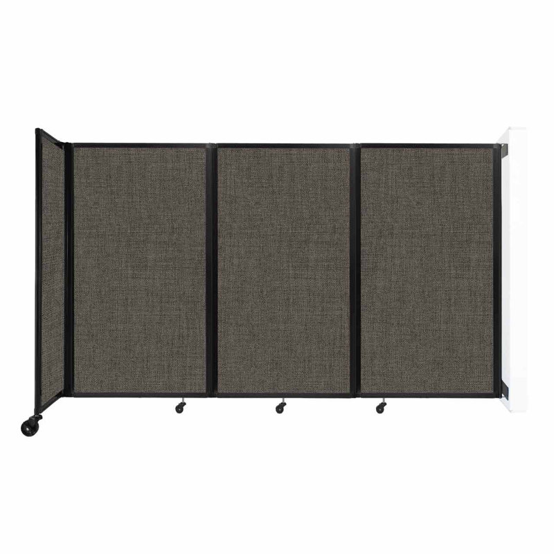 11 - Cloison pliante à panneaux, 3, Moka, H 60 po x l 102 po x P 12 po