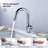 Circular Single Handle High-Arc Pull Down Sprayer Bathroom Vanity Sink Faucet-123849361