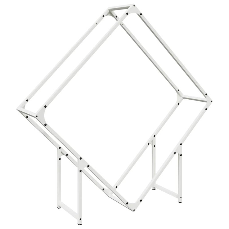 Support à bois de chauffage vidaXL blanc 39,4 x 9,8 x 39,4 po, Blanc
