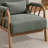 Lechia 27.17" Wide Modern Upholstered Solid Wood Accent Chair With An Extra Pillow-859614634
