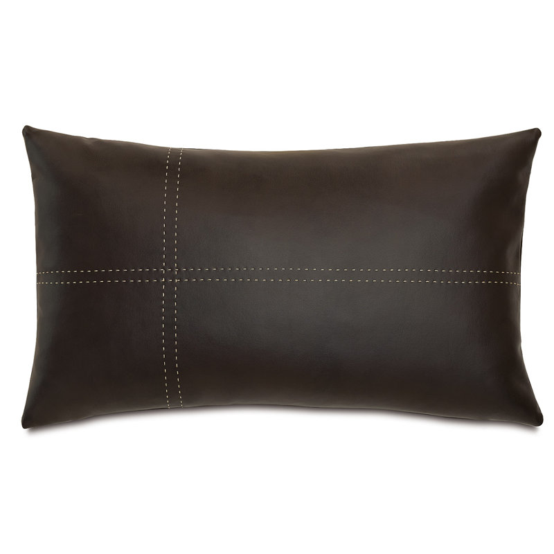 Housse et insert de coussin en similicuir Chalet, Selle, Inférieur
