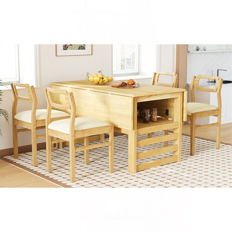 Ensemble de table de salle à manger 5 pièces 47,2 po Modern, Naturel, Beige / Naturel