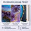 Agate Dream River II - ensemble de 3 reproductions sur toile encadrées Geode-129076597-129076603