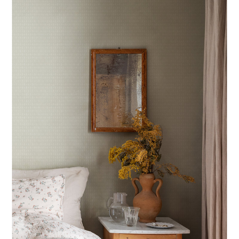 Rouleau de papier peint L 33 pi x l 20,8 po Villa Dalaro, Vert printemps