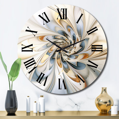 Horloge murale en métal Fractal