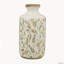 Vase cylindrique en céramique de 5,3 x 10,6 pouces orné de motifs floraux multicolores