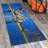 Floral Blue and Cream Non Woven Soft Type Printed Rug Ideal for Enhancing Any Living Space
