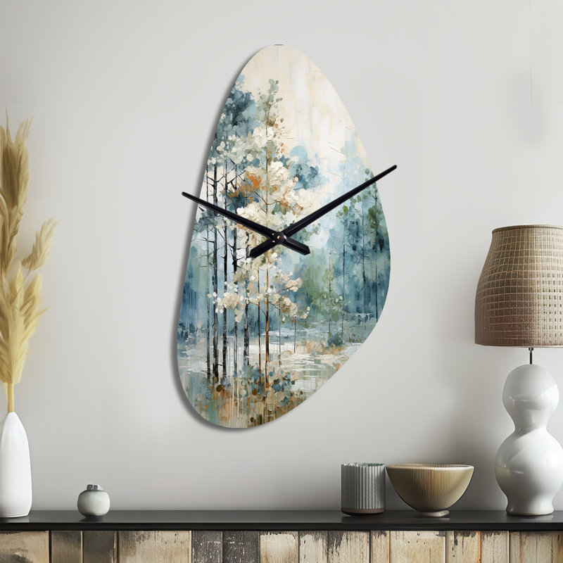 Horloge murale pin, forêt enchantée II, Grand