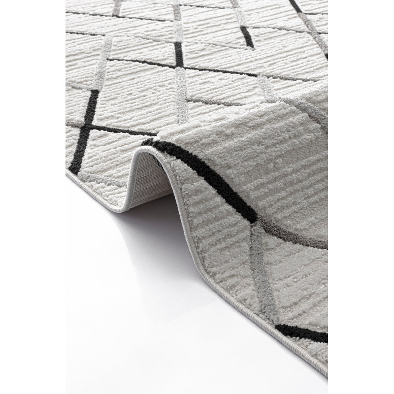 Samata Geometric Machine Made Indoor / Outdoor Area Rug, Runner 80 x 200cm