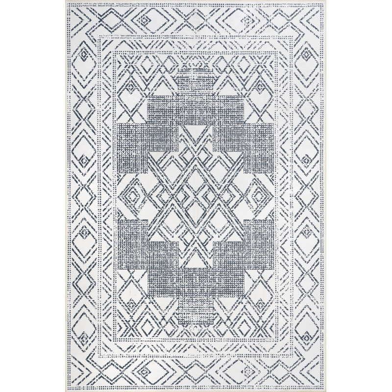 August SpinClean Tribal Machine Washable Area Rug, Runner 2'6" x 12'