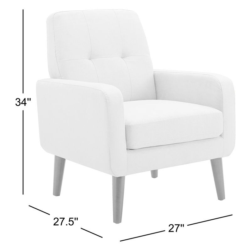Fauteuil capitonné Crandall, Bleu